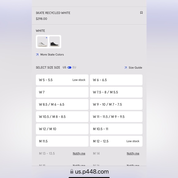 P448 Medusa SKATE RECYCLED WHITE - Picture 6 of 12